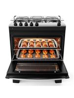 Fogão Atlas Agile Up Piso 5 Bocas Preto Mesa de Inox Bivolt (300001649)