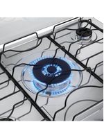 Fogão Atlas Agile Up Piso 5 Bocas Preto Mesa de Inox Bivolt (300001649)