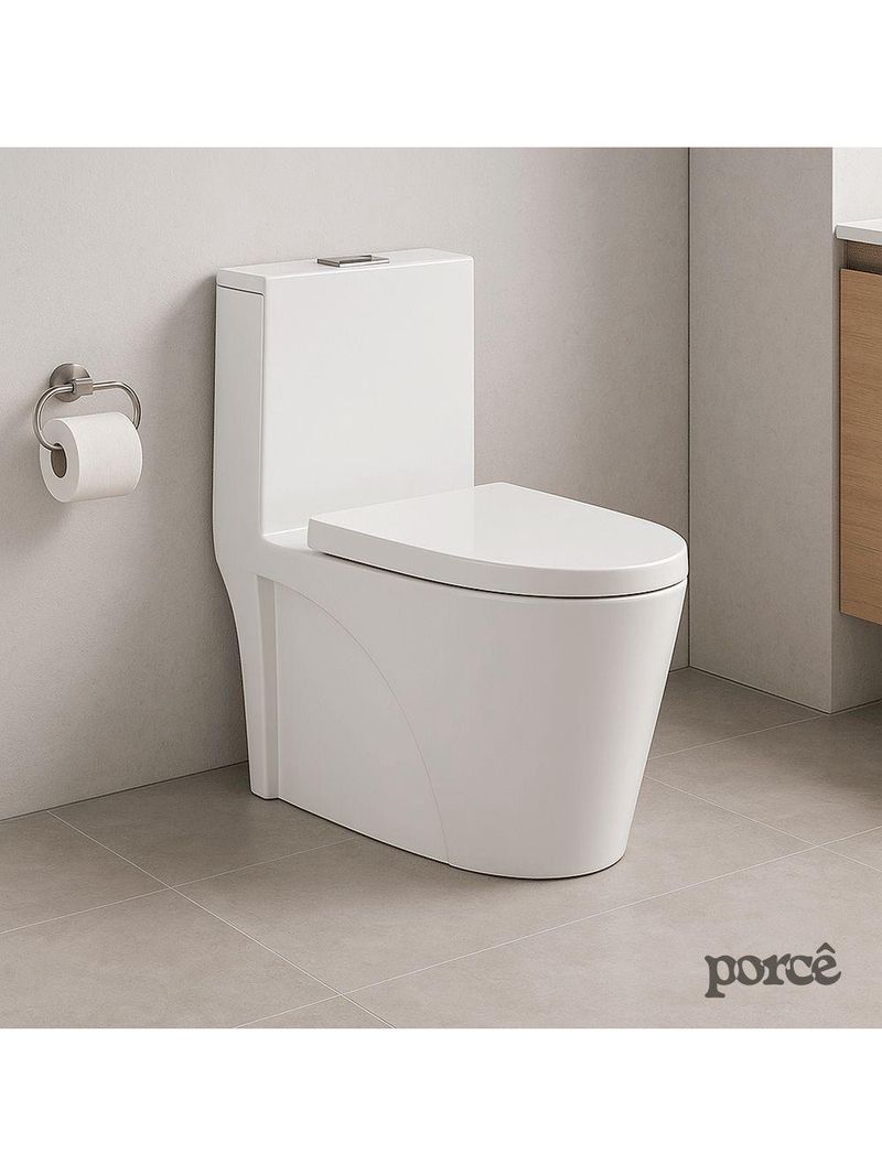 Vaso Sanitário Monobloco Porcê Maximus Privada Com Assento Branco (PVS50MBSFA-BR)