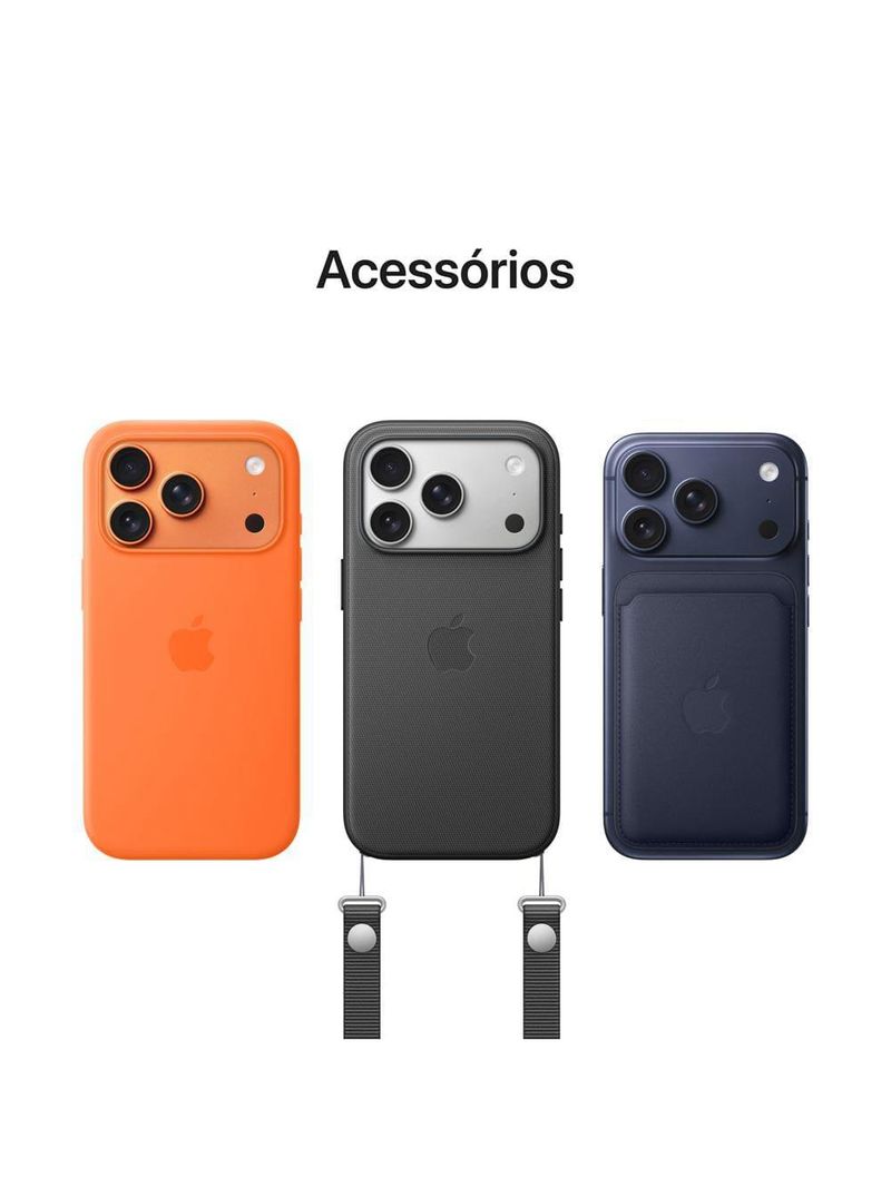 Apple iphone 17 pro 256gb 6,3" 48mp laranja-cósmico