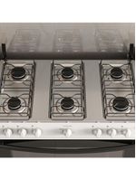 Fogão Itatiaia Star New Piso 6 Bocas Branco Mesa de Inox Bivolt 3700000473