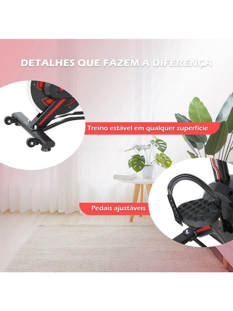 Bicicleta Spinning Mecânica Wonderfit Go Vermelha Roda de Inercia 4kg (WSB04HBTA-VM)