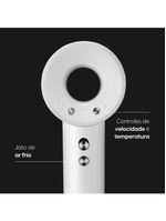 Secador De Cabelo Super Ionic Branco Motor BLDC 3 Temperaturas Jato Frio Com Difusor 220V