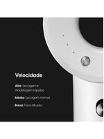 Secador De Cabelo Super Ionic Branco Motor BLDC 3 Temperaturas Jato Frio Com Difusor 220V