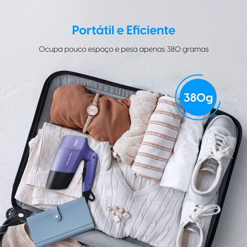 Secador Glossy Color To Go - Compacto Dobrável 2 Temperaturas 1200W Bivolt