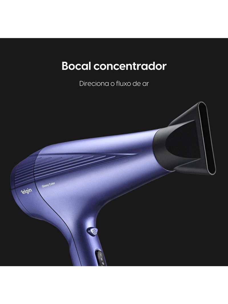 Secador Glossy Color - 2 Velocidades 3 Temperaturas Jato de Ar Frio 2000W 110V