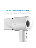 Secador De Cabelo Super Ionic 1700W Branco Motor BLDC 3 Temperaturas Jato Frio Com Difusor 110V