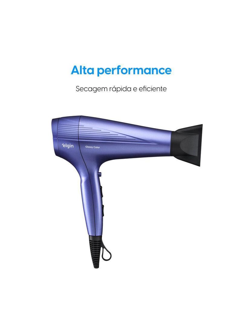 Secador Glossy Color - 2 Velocidades 3 Temperaturas Jato de Ar Frio 2000W 220V