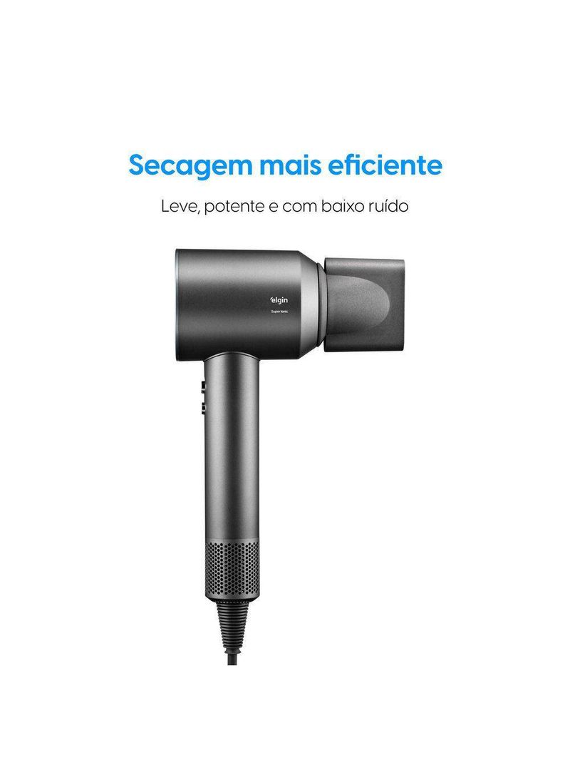 Secador Super Ionic 1700W Chumbo Motor BLDC 3 Temperaturas Jato Frio 110V