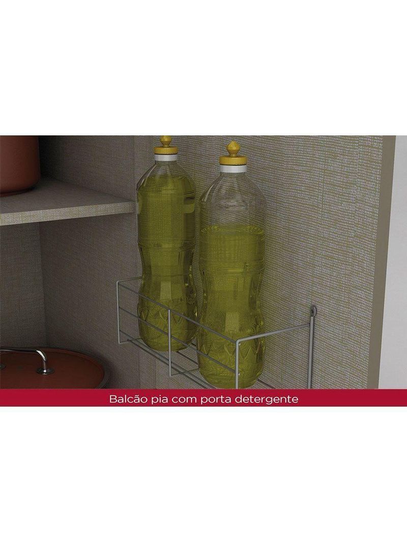 Kit De Cozinha Completa 11 Peças Connect (4 Armários 4 Balcões 1 Paneleiro ) Duna/cristal