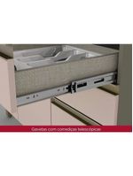 Kit De Cozinha Completa 11 Peças Connect (4 Armários 4 Balcões 1 Paneleiro ) Duna/cristal