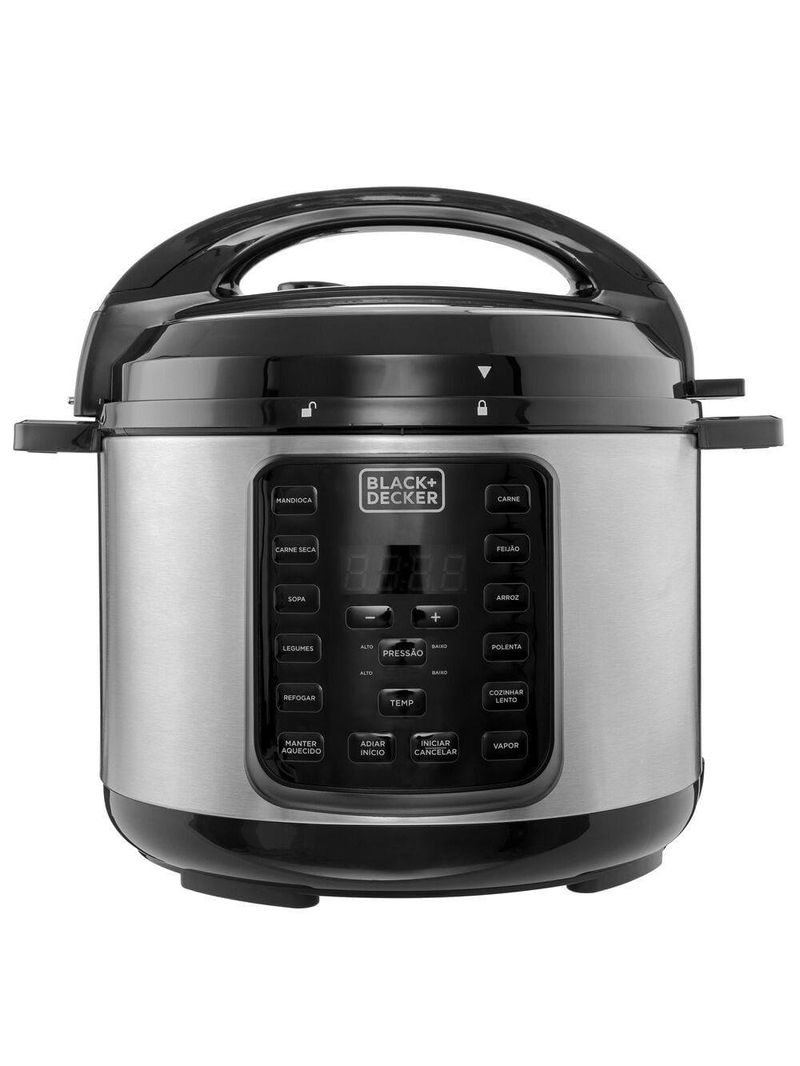 Panela de pressão elétrica black+decker pp900g gourmand gris 5l 900w inox