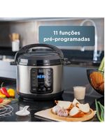 Panela de pressão elétrica black+decker pp900g gourmand gris 5l 900w inox