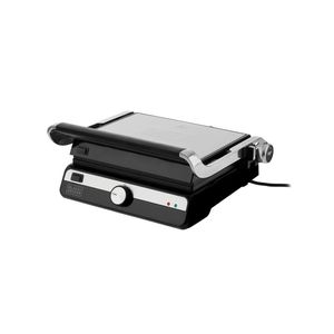 Grill elétrico black+decker g1500g gourmand gris 1500w abertura 180° chapas removíveis antiaderente inox