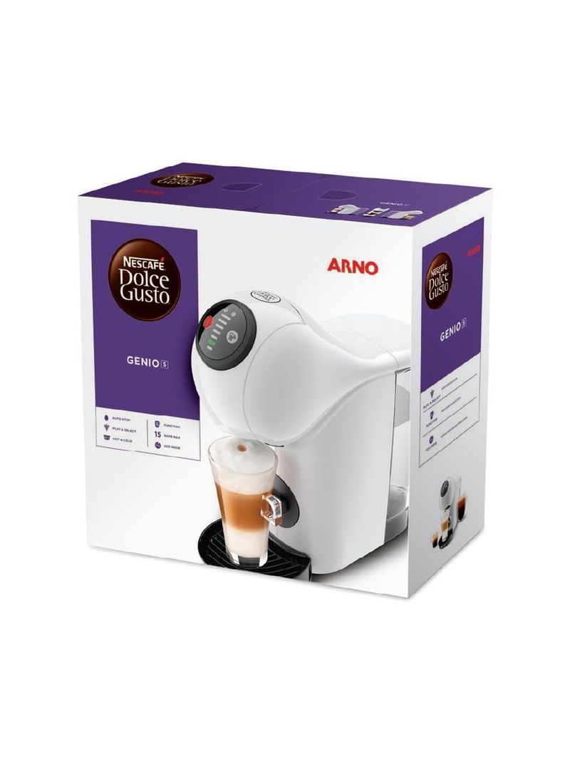 Máquina de café arno nescafé dolce gusto genio basic dgs1 multi bebidas, digital e automática - branca