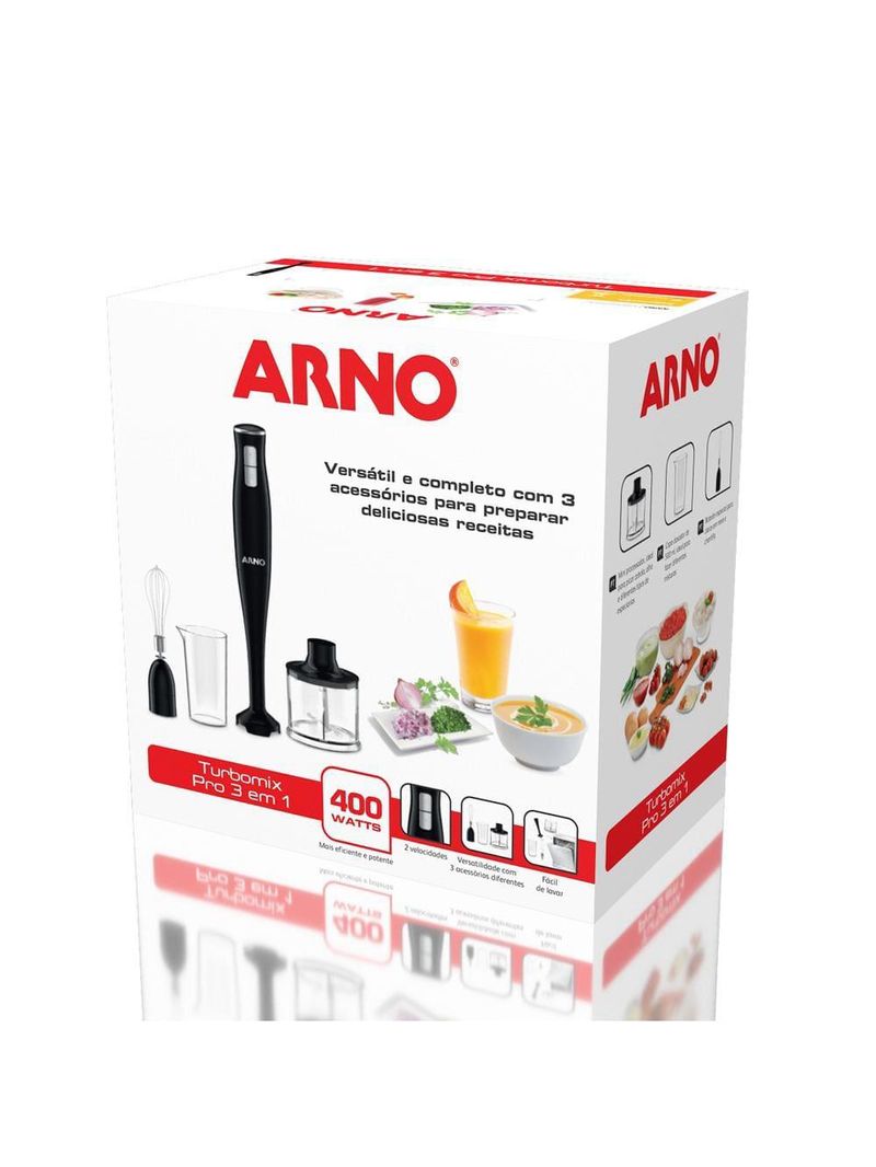 Mixer arno turbomix pro 3 em 1 mx31 400w – preto