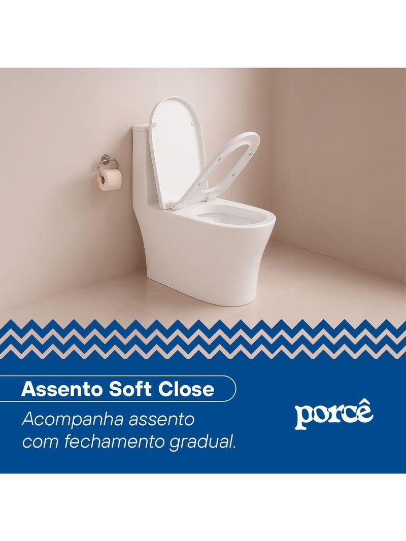 Vaso Sanitário Monobloco Porcê Abstratus Privada Com Assento Branco (PVS42MBSFA-BR)