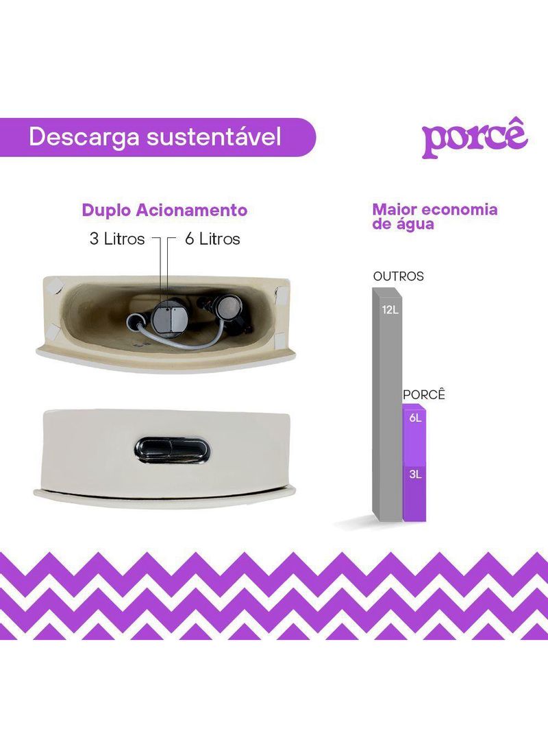 Vaso Sanitário Monobloco Porcê Abstratus Privada Com Assento Branco (PVS42MBSFA-BR)