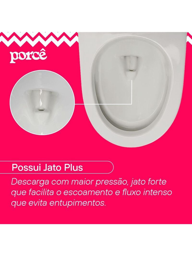 Vaso Sanitário Monobloco Porcê Abstratus Privada Com Assento Branco (PVS42MBSFA-BR)