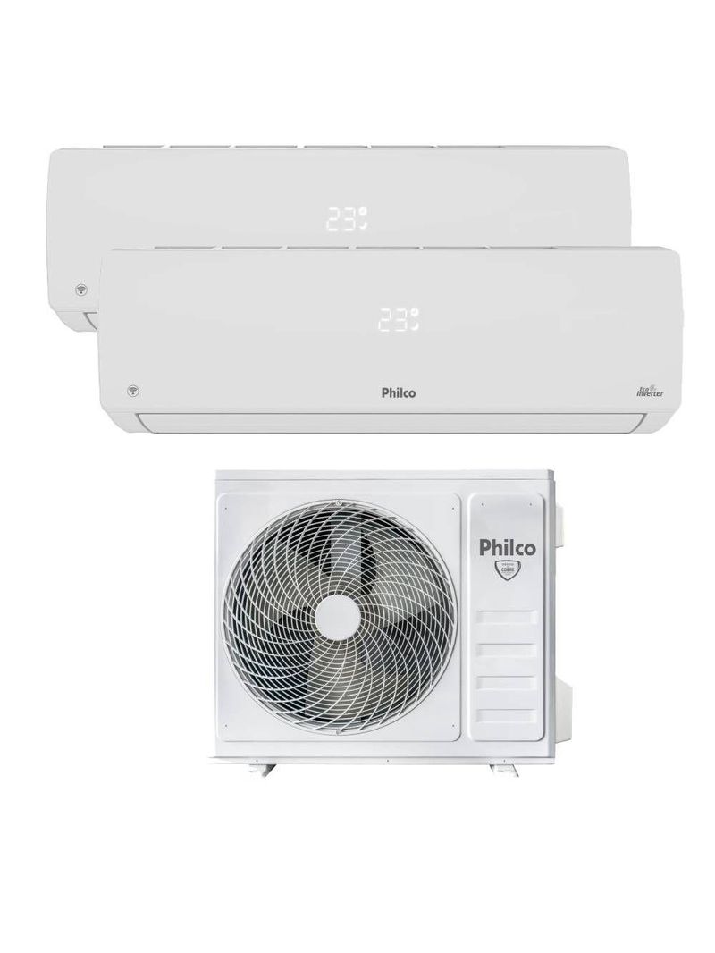 Ar Condicionado Bi Split Inverter Philco 18000 BTUs (2X9000) Quente e Frio 220V PAC18QV