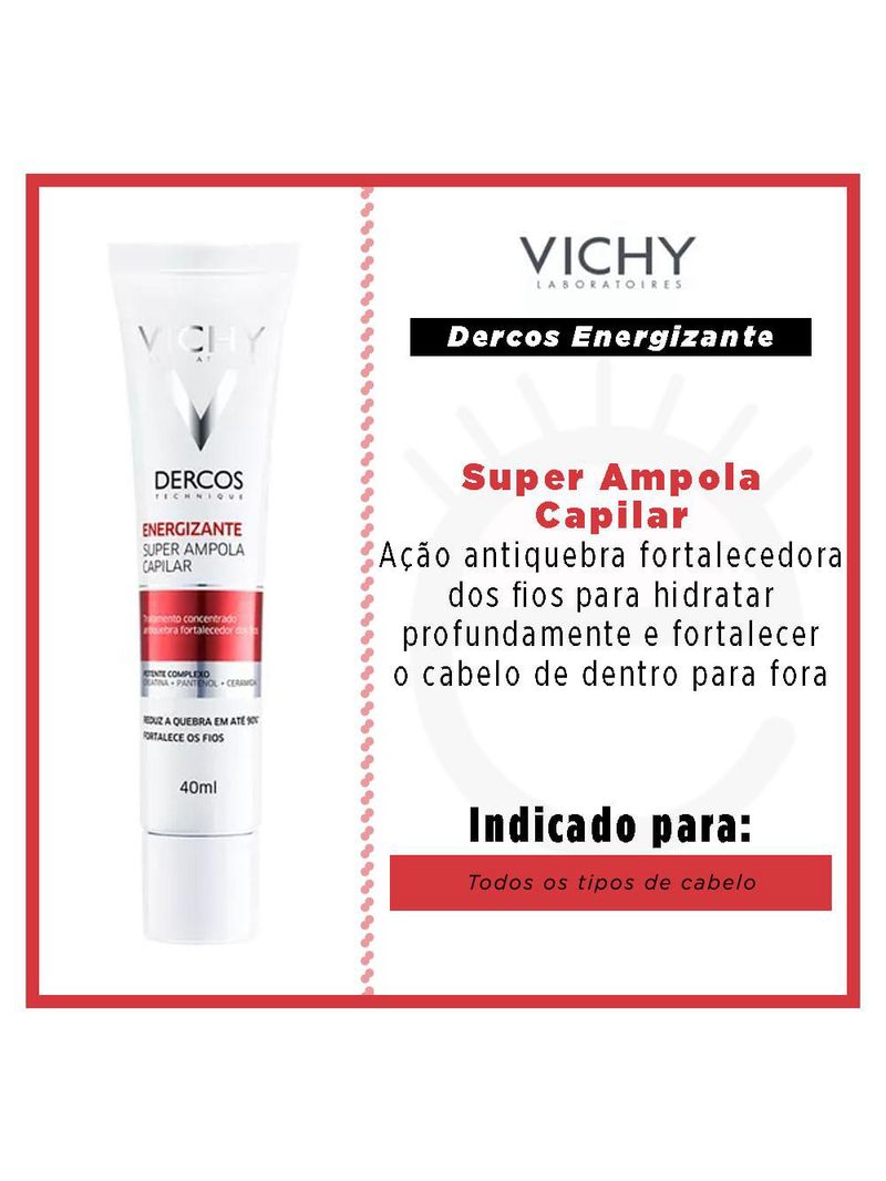 Super ampola capilar vichy - dercos energizante