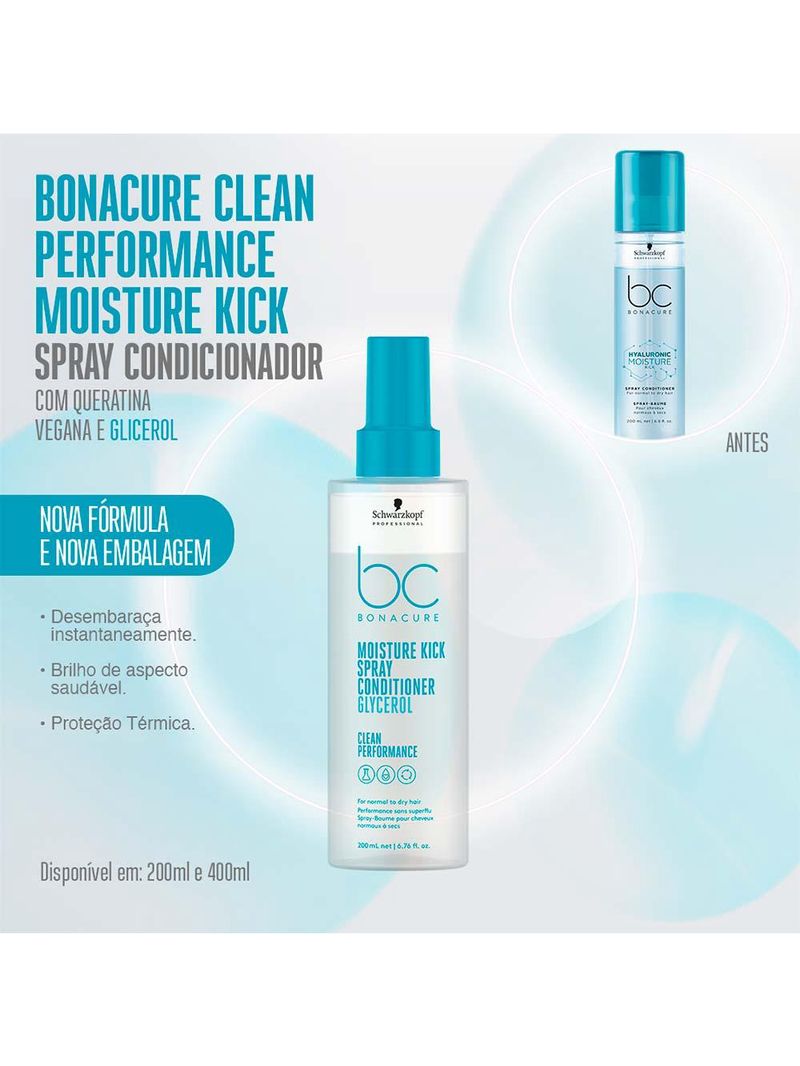 Schwarzkopf bc clean performance moisture kick - spray condicionante