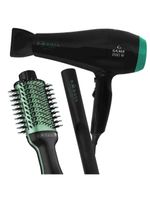Kit secador, escova e prancha de cabelo babosa 220v