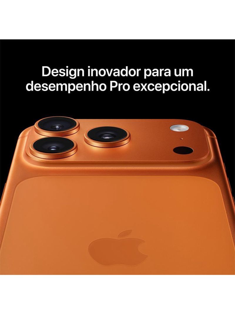 Apple iphone 17 pro max 256gb 6,9" 48mp laranja-cósmico