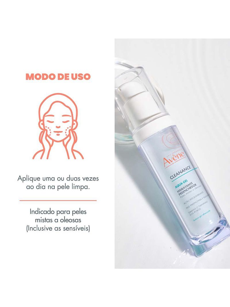 Hidratante facial eau thermale avène cleanance - aqua-gel