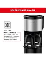 Cafeteira elétrica arno perfectta inox cfpi 12 xícaras - preta