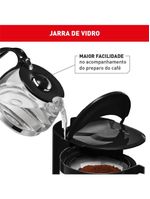 Cafeteira elétrica arno perfectta inox cfpi 12 xícaras - preta