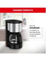 Cafeteira elétrica arno perfectta inox cfpi 12 xícaras - preta