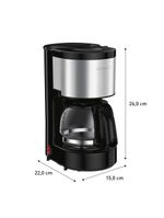 Cafeteira elétrica arno perfectta inox cfpi 12 xícaras - preta