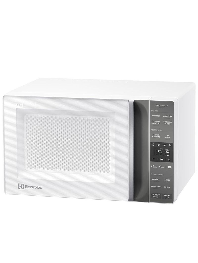 Micro-ondas electrolux efficient me23b função manter aquecido desidratar branco 23l