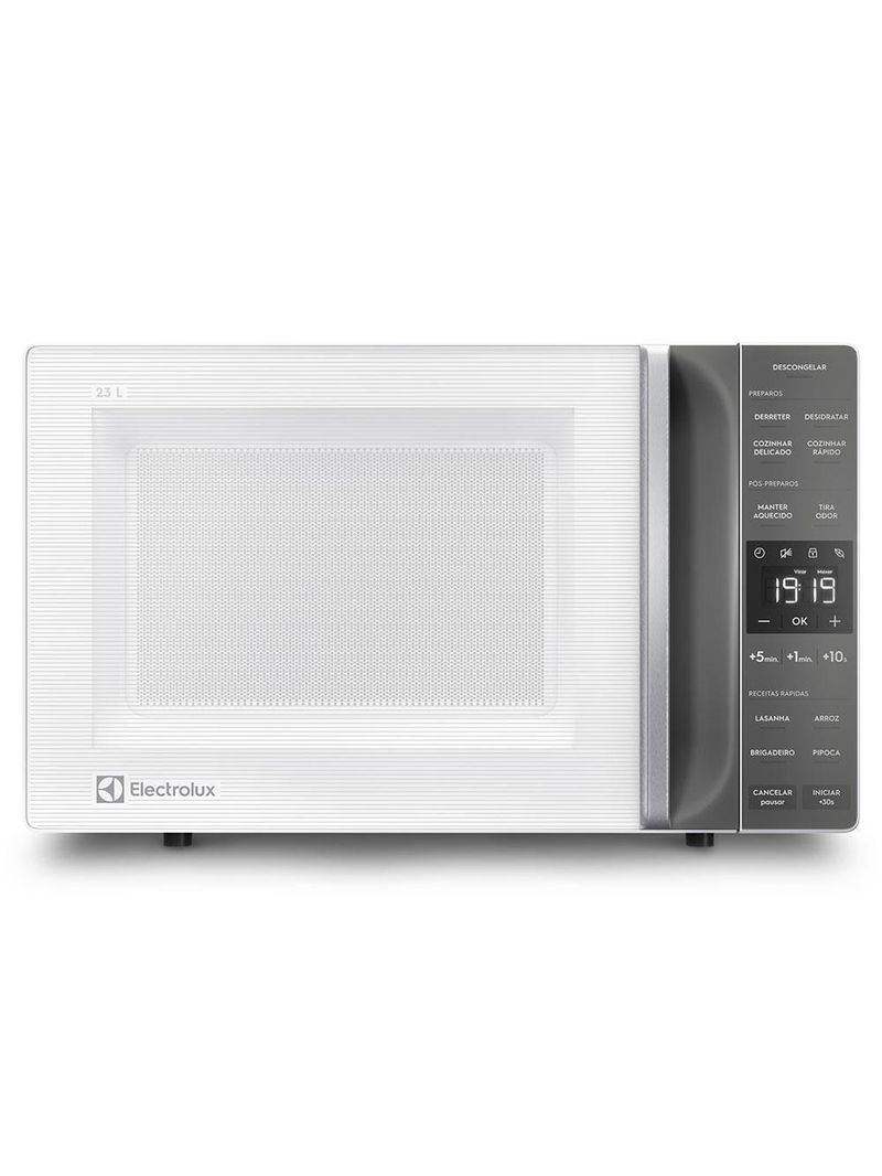 Micro-ondas electrolux efficient me23b função manter aquecido desidratar branco 23l