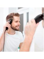 Cortador de cabelo profissional com lâmina titanium e acessórios 220v multi - eb037