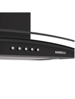 Coifa Parede Nardelli Vidro Curvo Clean 90cm Preta 127V 46010190-02