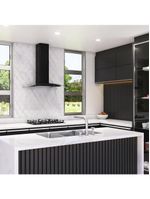 Coifa Parede Nardelli Vidro Curvo Clean 90cm Preta 127V 46010190-02