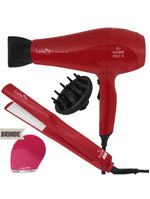 Kit prancha e secador de cabelo lichia  + brinde 220v