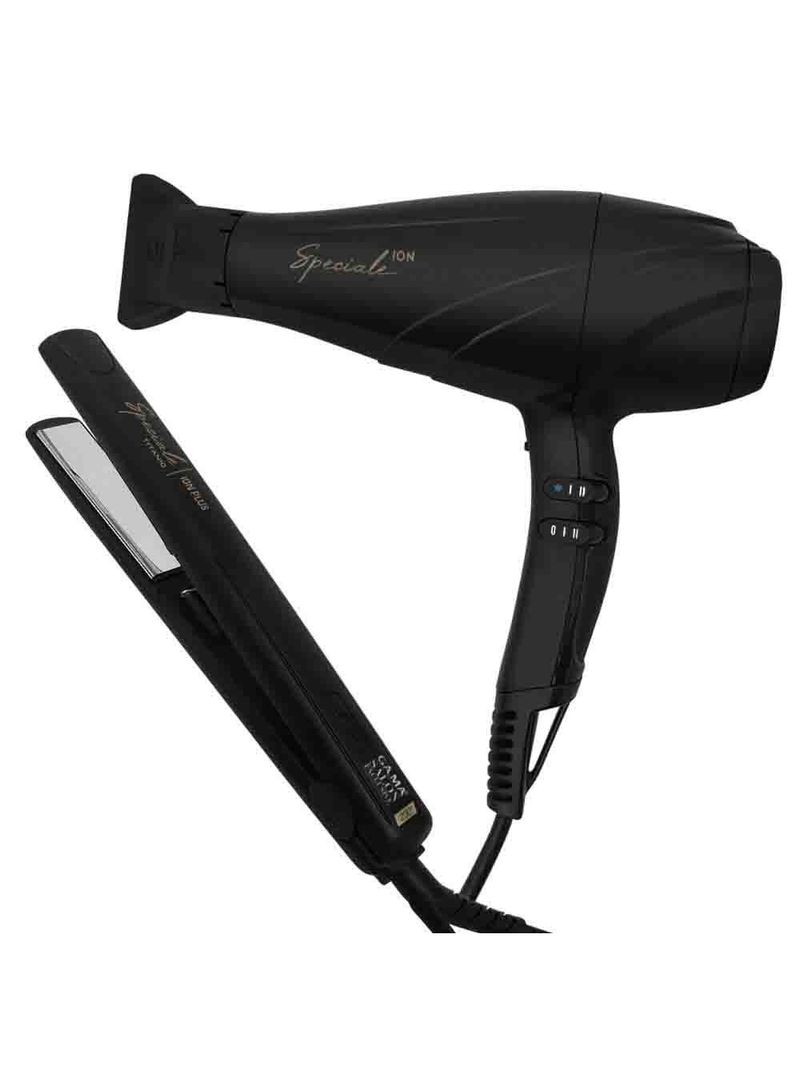 Kit secador de cabelo e prancha speciale ultra Íon 127v
