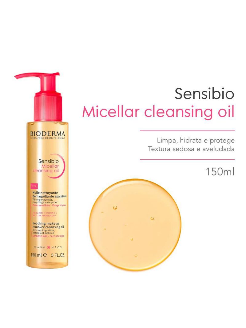 Óleo micellar demaquilante bioderma - sensibio micellar cleansing oil