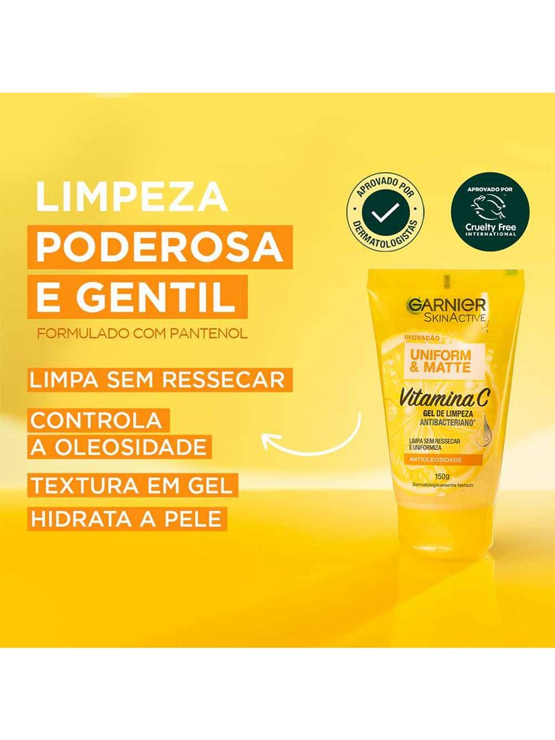 Garnier skin vitamina c kit - hidratante facial antimanchas + sérum + gel de limpeza facial