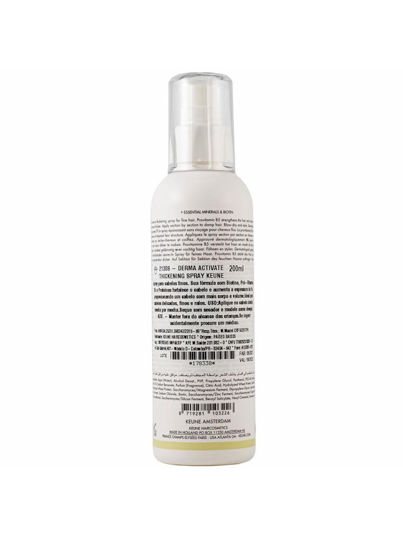 Keune care derma activate thickening spray leave-in fortificante