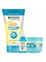 Garnier skin antiacne kit - hidratante facial + sabonete facial 3 em 1 + sérum facial