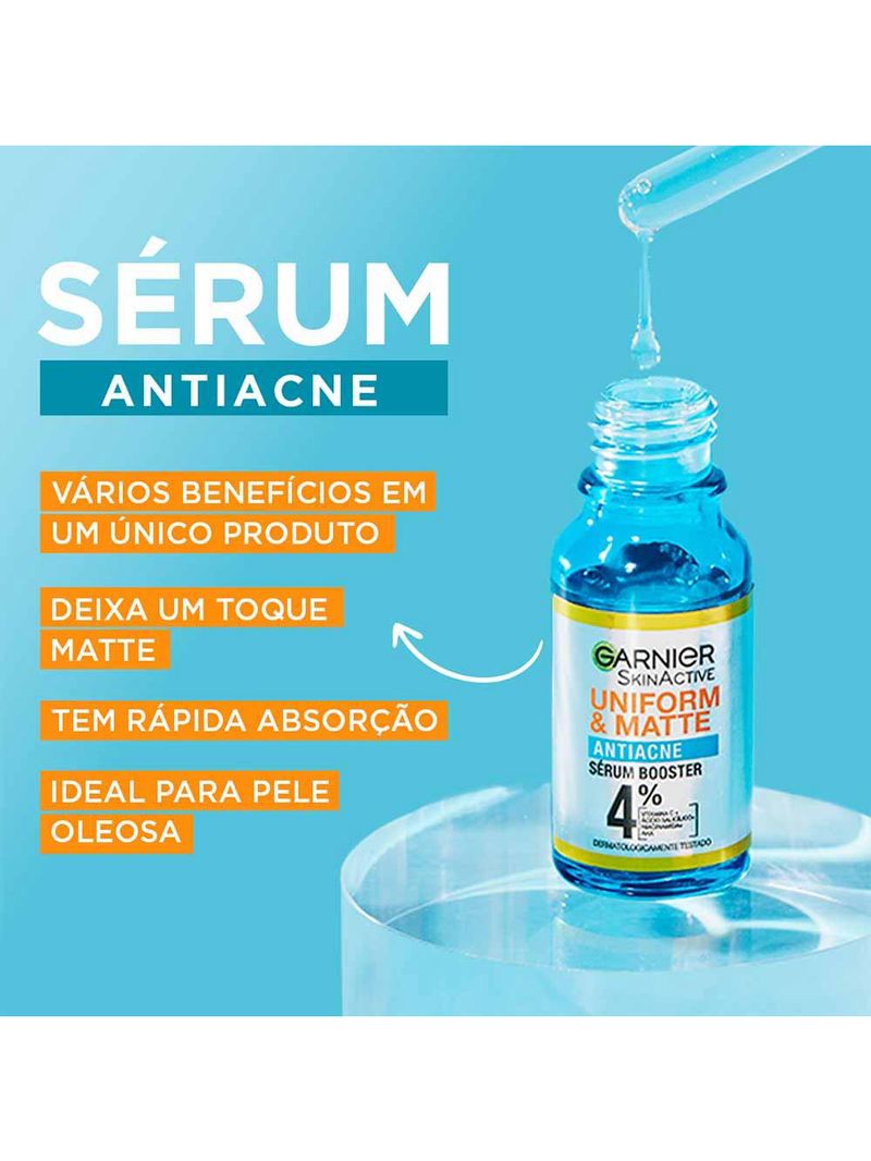 Garnier skin antiacne kit - hidratante facial + sabonete facial 3 em 1 + sérum facial