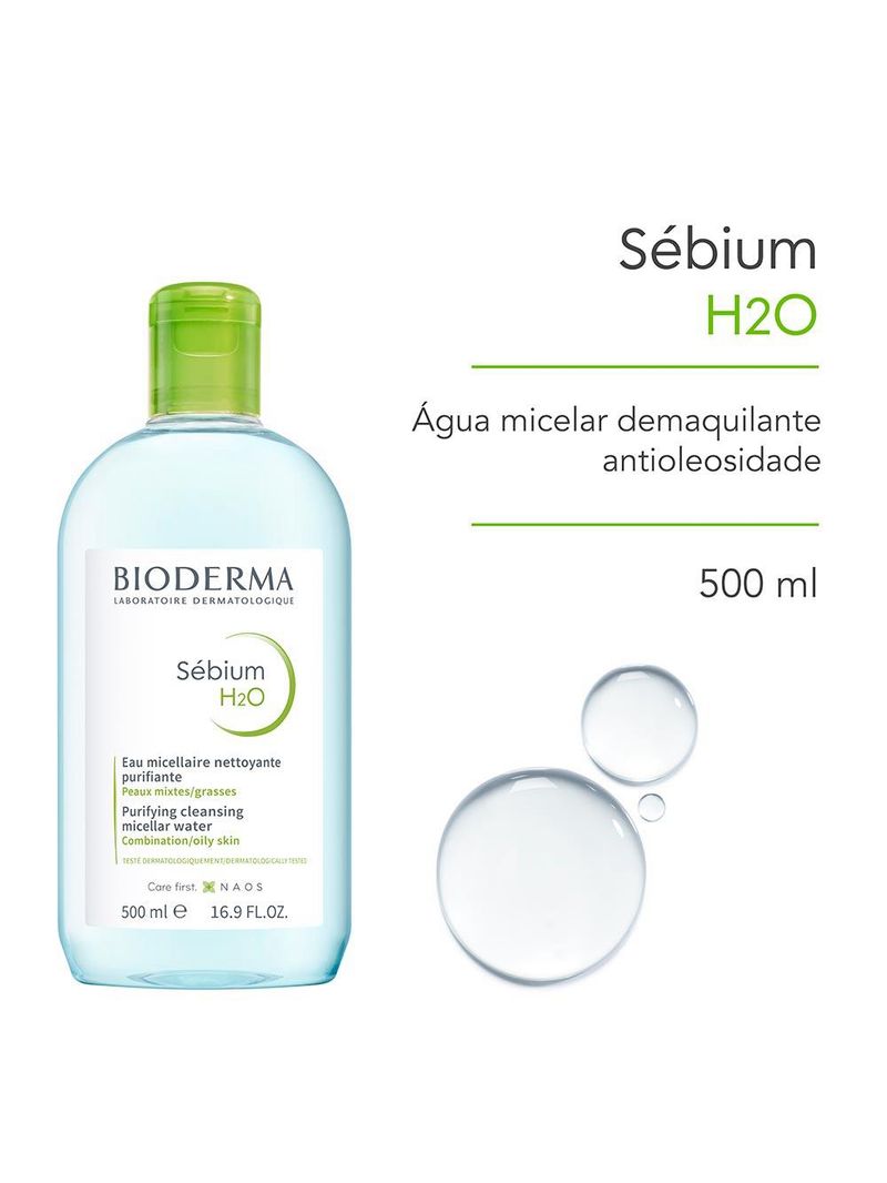 Água micelar antioleosidade bioderma - sébium h2o