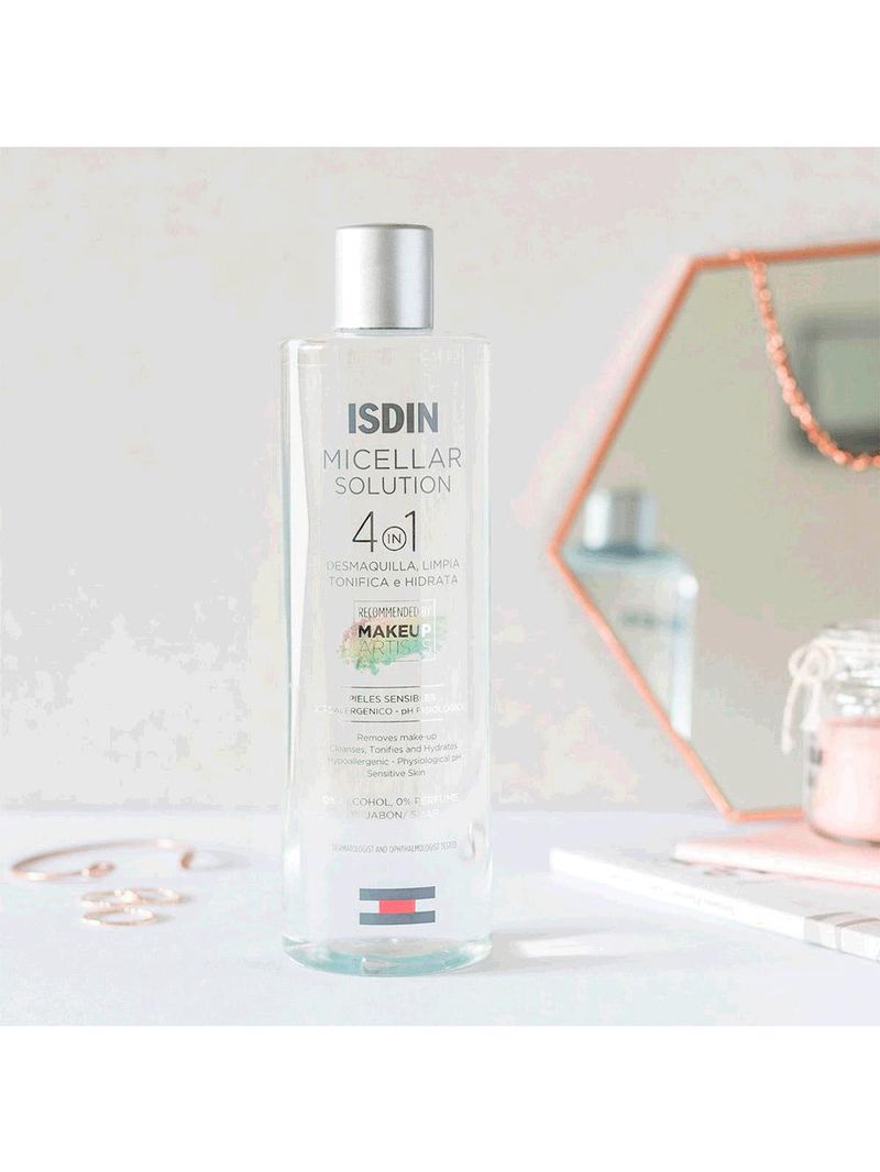 Limpador facial isdin - micellar solution 4 em 1
