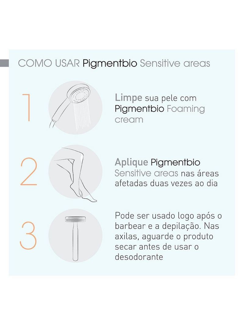 Clareador corporal para Áreas Íntimas e sensíveis bioderma - pigmentbio sensitive areas