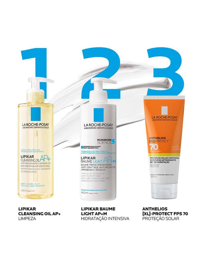 Hidratante corporal lipikar baume light ap + m – la roche-posay