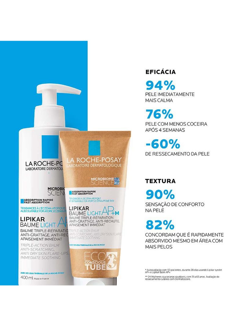 Hidratante corporal lipikar baume light ap + m – la roche-posay